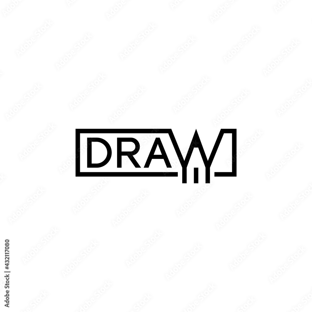 Draw lettering, creative logo design.
