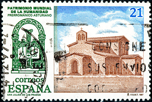 The basilica of San Julian de los Prados or Santullano, from the 9th century, in Oviedo Asturias