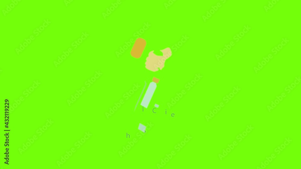Chisel icon animation cartoon object on green screen background Chisel icon animation cartoon object on green screen background