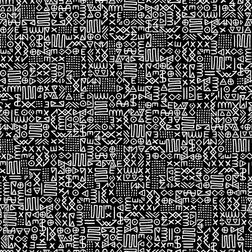 Abstract hand drawn doodle background, seamless pattern, great for textiles, banners, wallpapers, wrapping - vector design