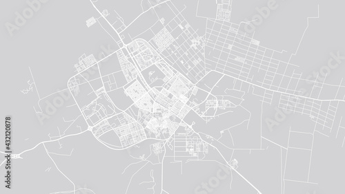 Urban vector city map of Tabuk, Saudi Arabia, Middle East