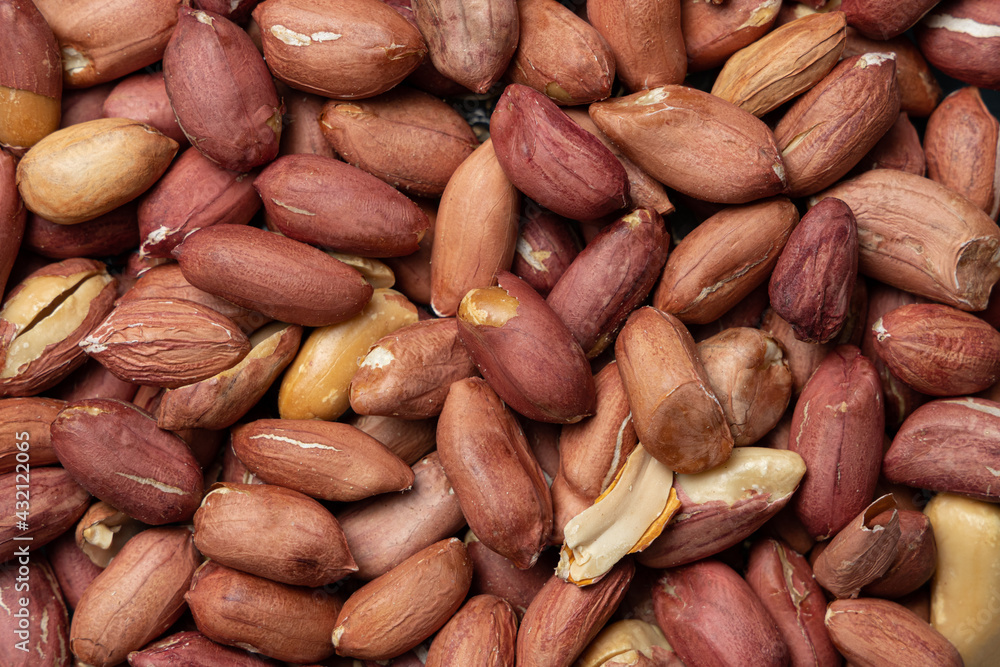 Pile of peeled peanuts as a background Pile of peeled peanuts as a background