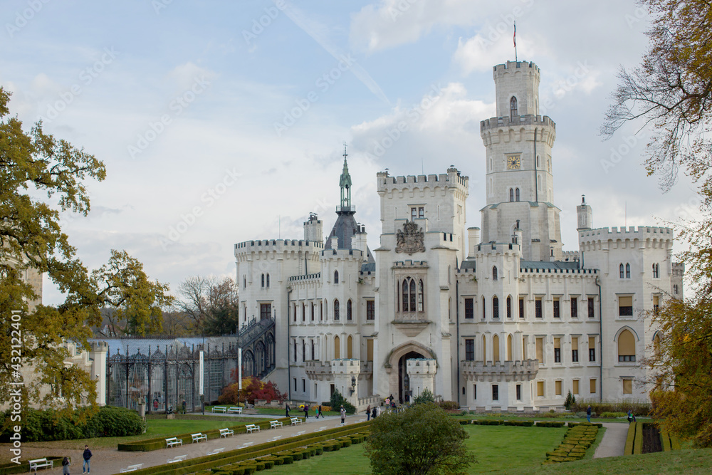 Beautiful Hluboka castle in Czech Republic