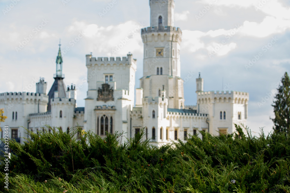 Beautiful Hluboka castle in Czech Republic