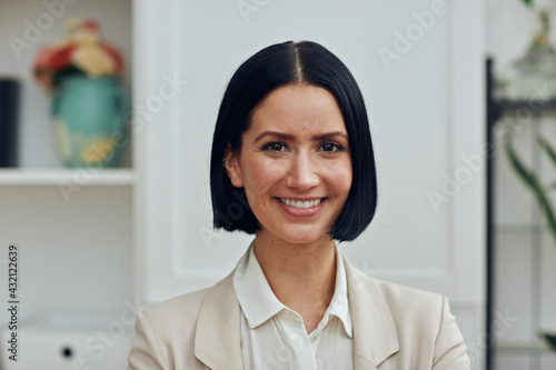 portrait of a beautiful young businesswoman with a smile on her face