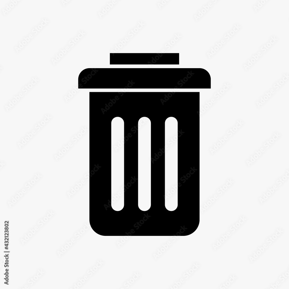 trash icon in trendy flat design. Premium icon vector trash icon in trendy flat design. Premium icon vector