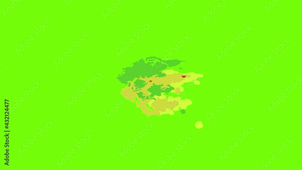 Holland icon animation cartoon object on green screen background Holland icon animation cartoon object on green screen background