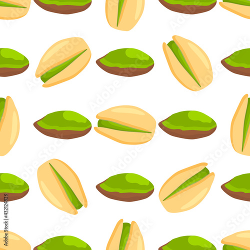Illustration on theme big pattern identical types pistachio