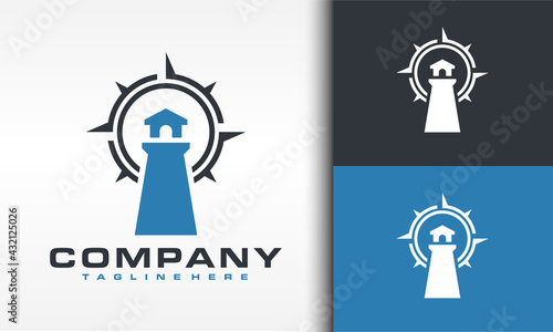lighthouse compass logo