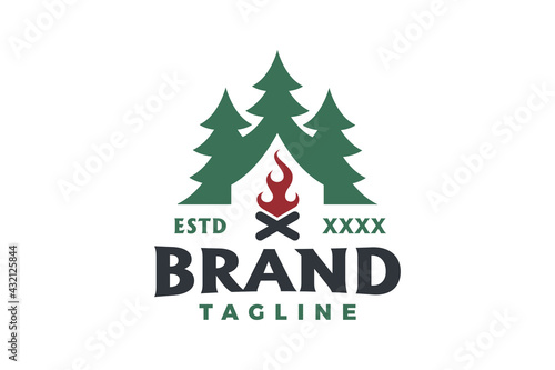 fir campfire tent logo