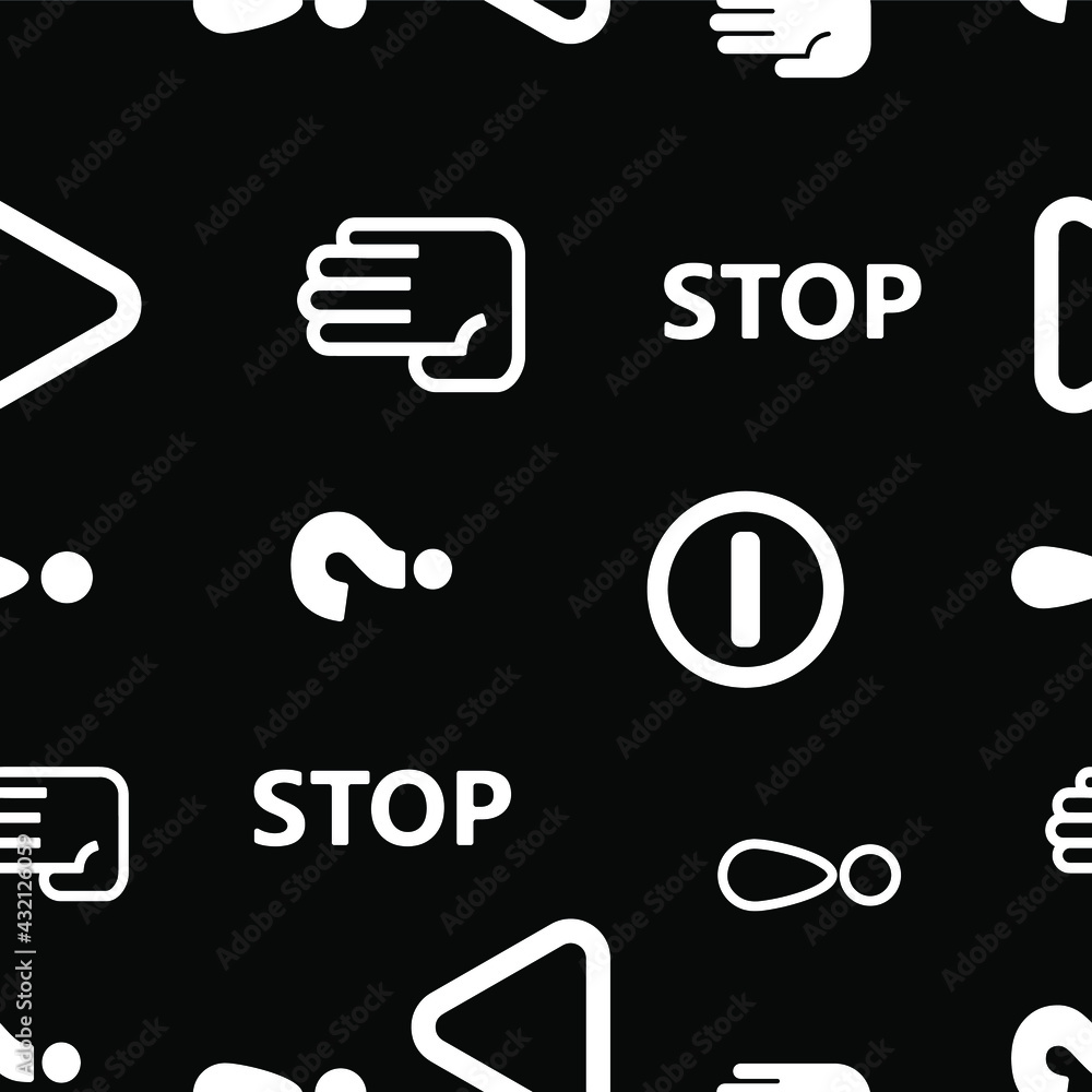 seamless pattern with stop icon seamless pattern with stop icon
