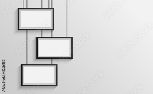 Photo frame hanging mockup background