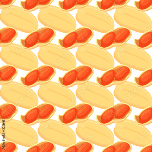 Illustration on theme big pattern identical types peanut