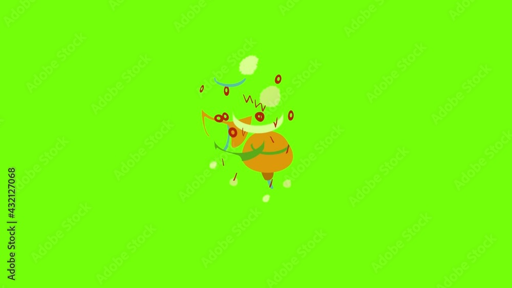 Winter hat icon animation cartoon object on green screen background Winter hat icon animation cartoon object on green screen background
