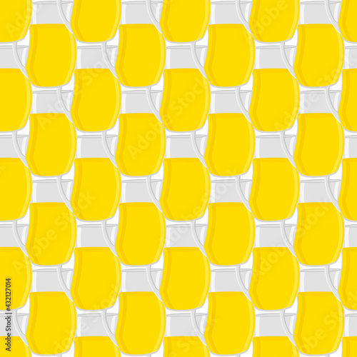 Illustration on theme big colored lemonade in glass jug