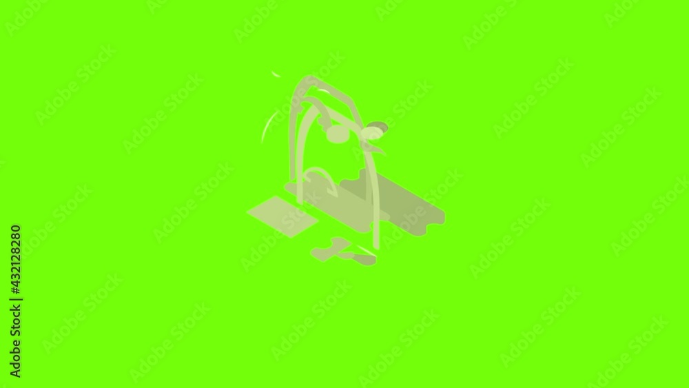 Horse stirrup icon animation cartoon object on green screen background Horse stirrup icon animation cartoon object on green screen background