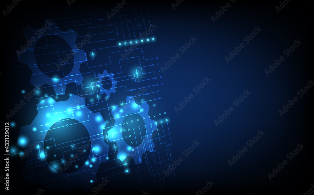 Cogs and gear wheel mechanisms. Hi-tech digital technologyconcept, futuristic digital innovation background vector illustration Cogs and gear wheel mechanisms. Hi-tech digital technologyconcept, futuristic digital innovation background vector illustration