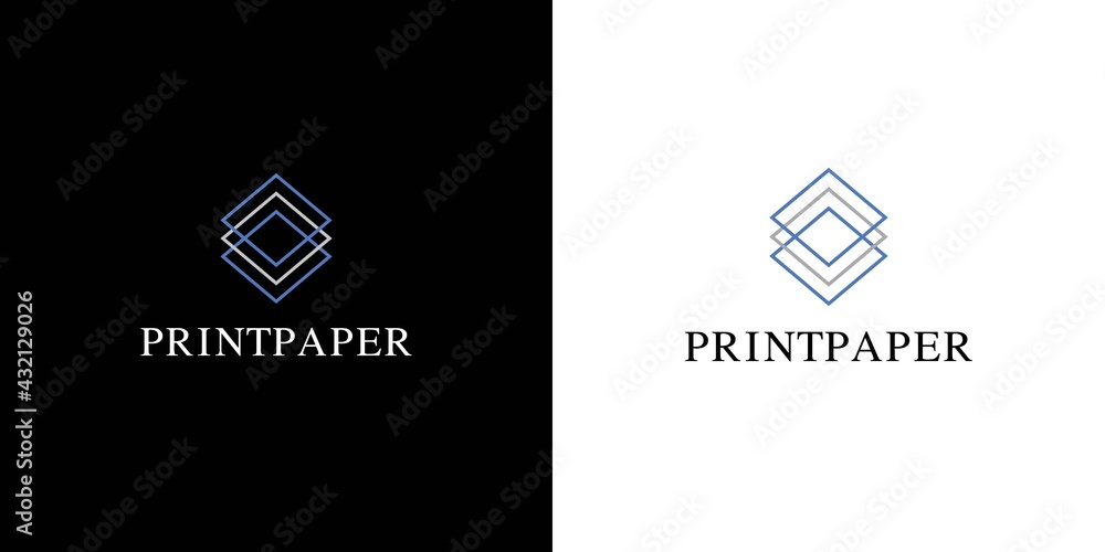 Modern and professional logo print paper Modern and professional logo print paper