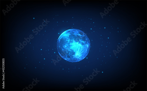 The moon, Technology vector, Abstract space vector background © ประทาน คำแสน