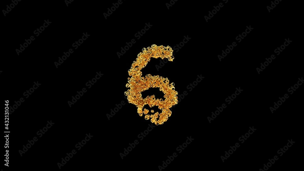 Golden Strings Countdown from Ten, black background Golden Strings Countdown from Ten, black background