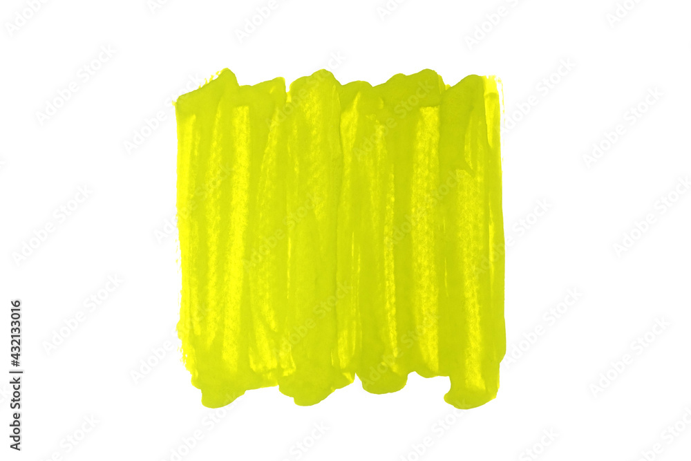 Fototapeta premium Light green watercolor stripes or brush on white background,Abstract Light green color