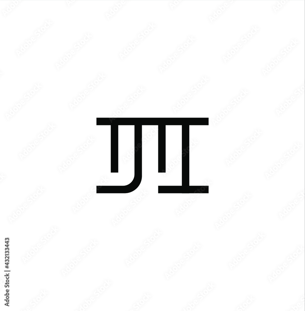 IJTI initial letters monogram of the company name. IJTI company logo on white background. IJTI initial letters monogram of the company name. IJTI company logo on white background.