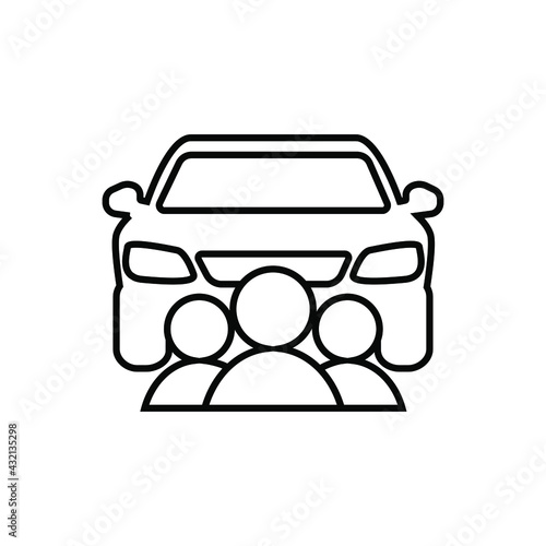 Car sharing vector icon. Simple element illustration. car sharing concept symbol or sign design. Can be used for web and mobile