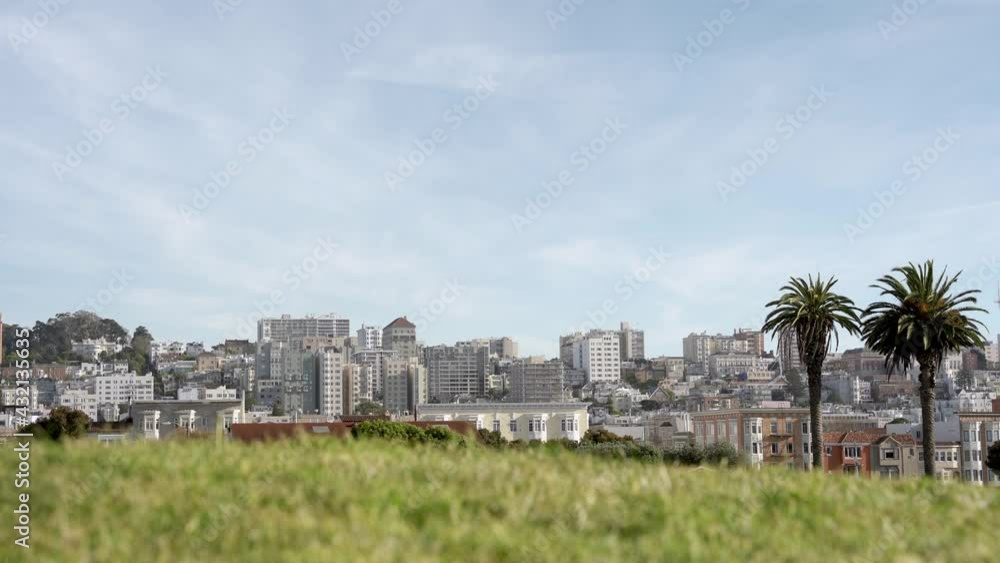 Scenic view of the skyline in San Francisco Scenic view of the skyline in San Francisco