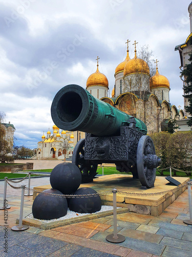 Tzar Cannon (Tsar-pushka) in the Moscow Kremlin. Moscow, Russia