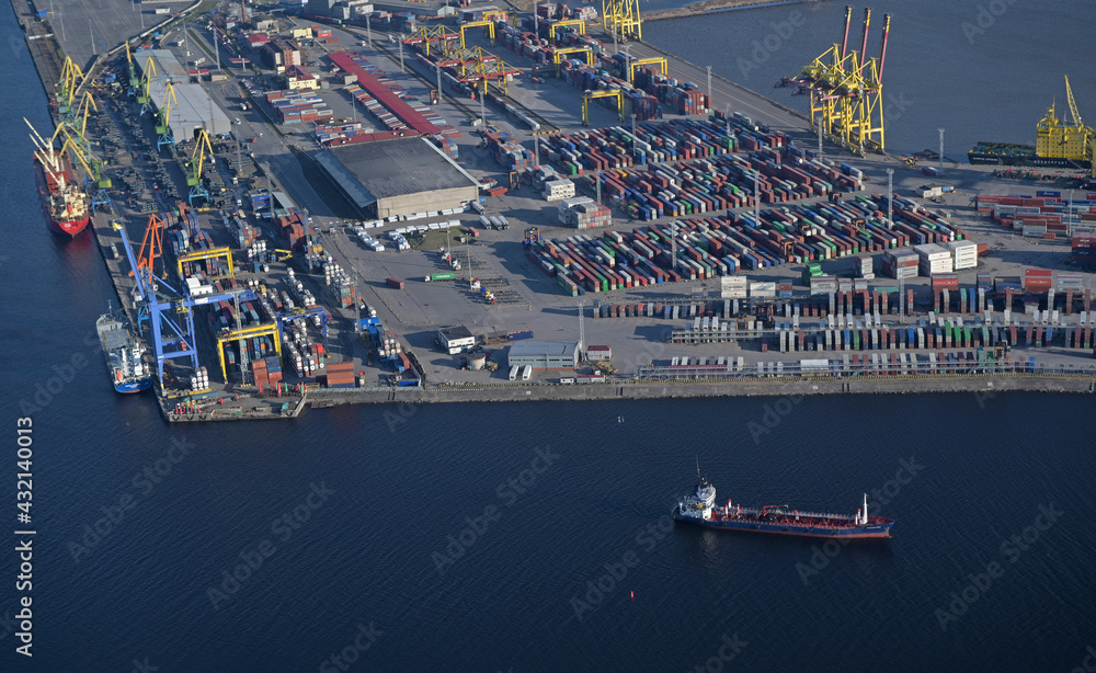 Big Sea Port St. Petersburg Ship Container