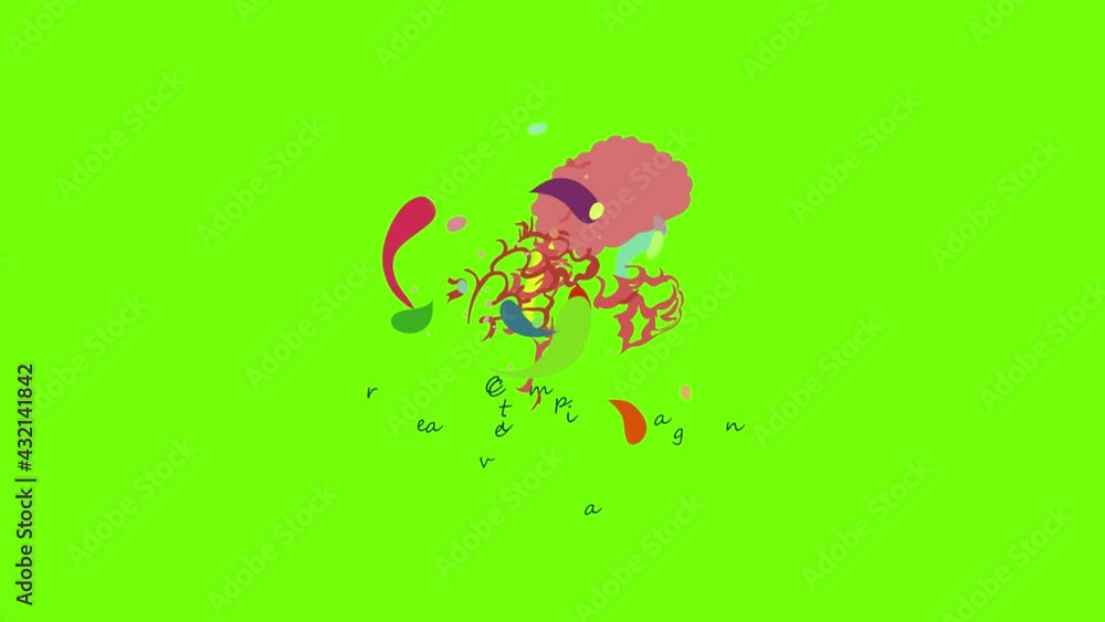 Creative campaign icon animation cartoon object on green screen background Creative campaign icon animation cartoon object on green screen background