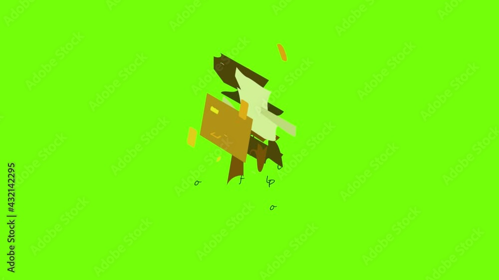 Portfolio icon animation cartoon object on green screen background Portfolio icon animation cartoon object on green screen background