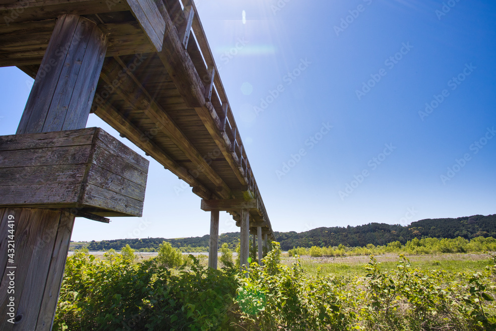 世界一の木造歩道橋　蓬莱橋