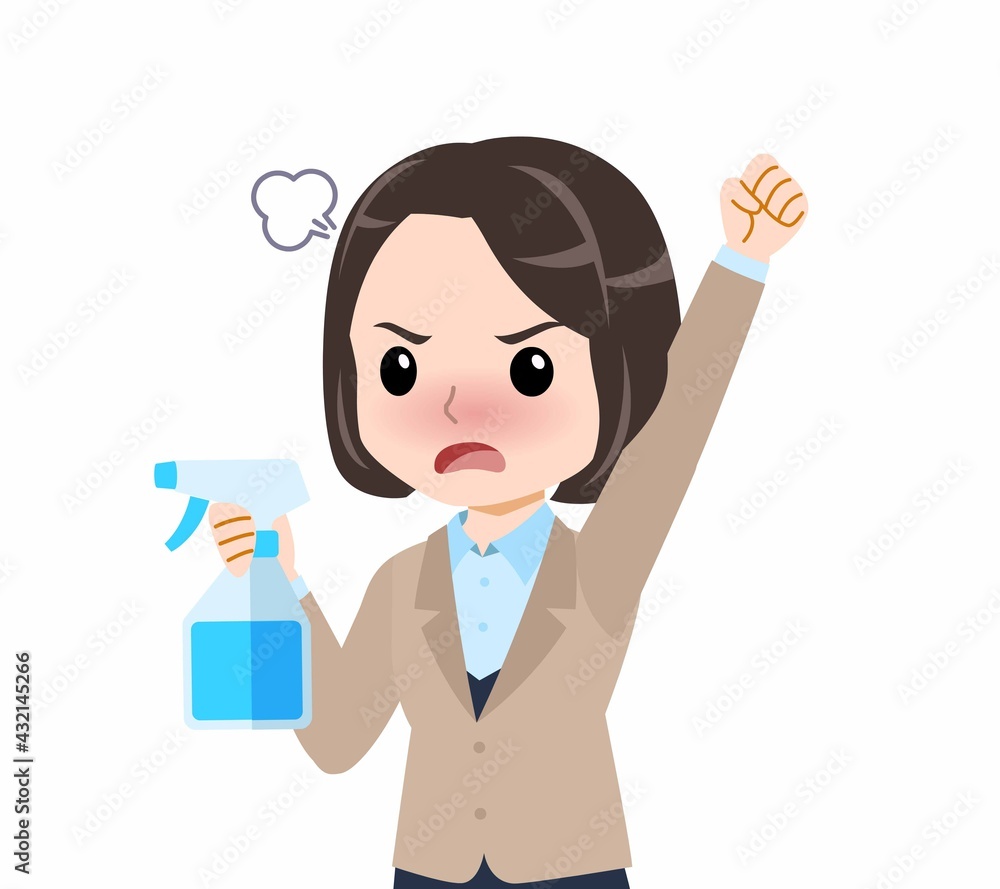 スーツを着た若い女性