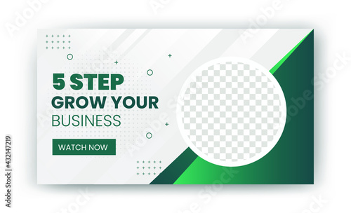 Fotografía Youtube thumbnail for facebook internet marketing workshop promotion template