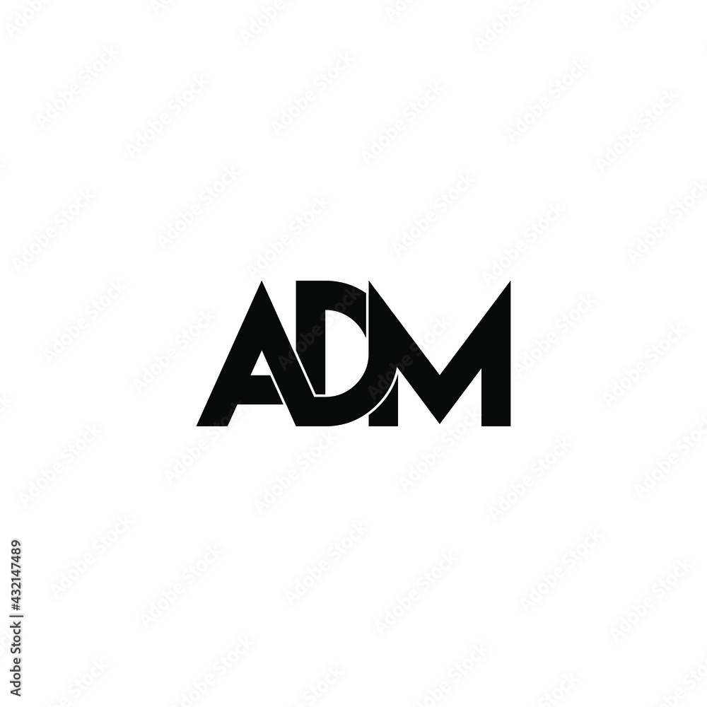 adm letter original monogram logo design