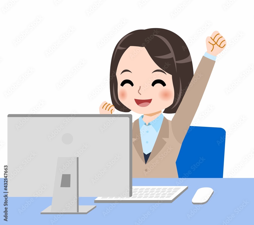 スーツを着た若い女性