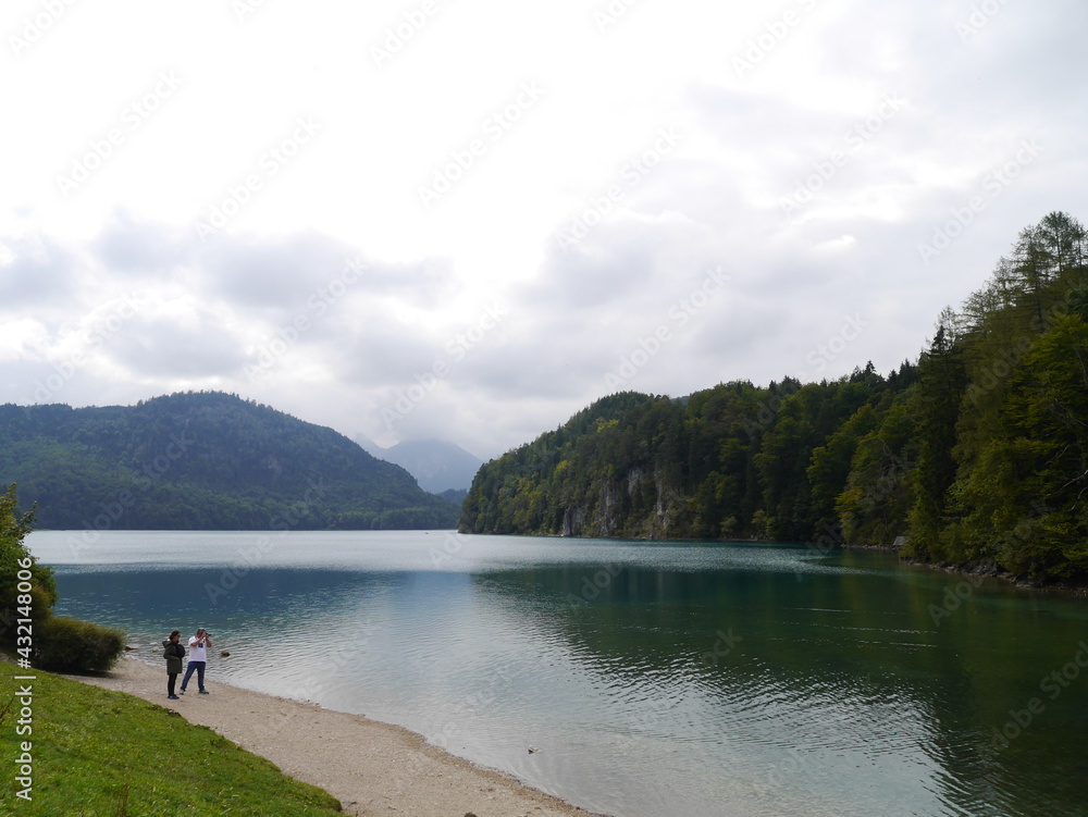 Beautiful views of lakes and mountains in Germany. Beautiful views of lakes and mountains in Germany.