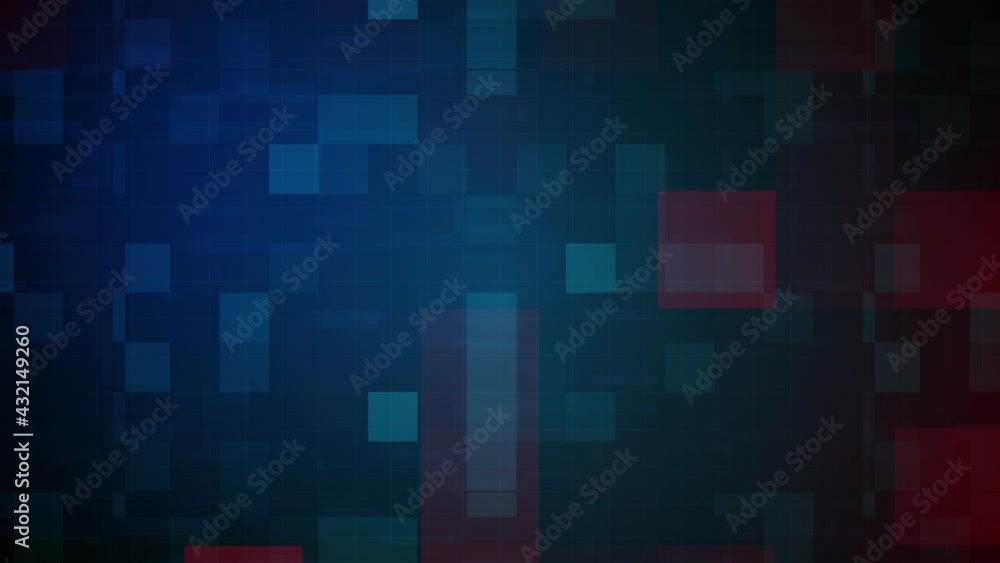 Abstract Digital Animation Screen.The blue and red polygons move on a black background are Hacking Intro Promo. Abstract Digital Animation Screen.The blue and red polygons move on a black background are Hacking Intro Promo.