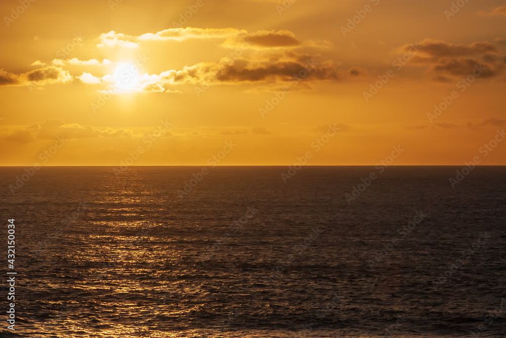 Orange fascinated bright sunset in spring in nature park of Jandía Orange fascinated bright sunset in spring in nature park of Jandía