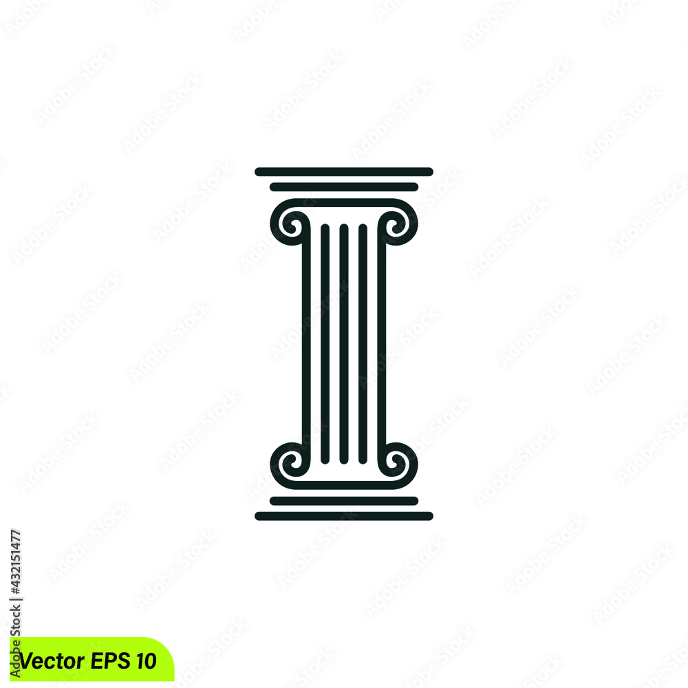 pillar icon lawyer court symbol vector illustration pillar icon lawyer court symbol vector illustration