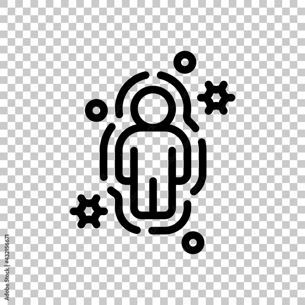 Immune system, antivirus protection, simple medical icon. Black ...