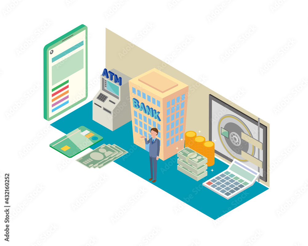 銀行のイメージイラスト 銀行のイメージイラスト