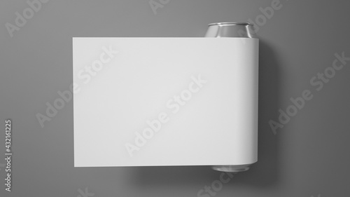 Aluminum can with label