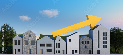 Canvas Print Business or real estate concept