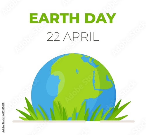 World Garbage Cleanup Day on the planet. Vector illustration of cleaning up the planet from pollution. April 22. Saving the world from a terrible problem in our time.