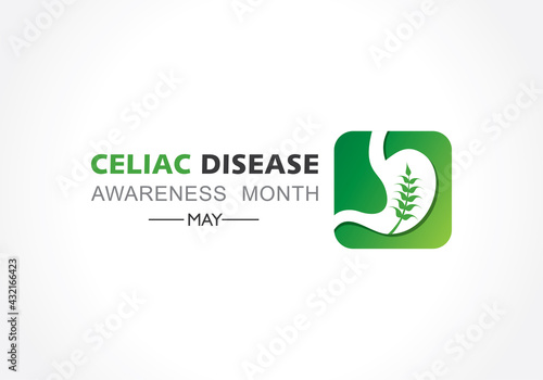 Vector illustration of Celiac Disease Awareness Month in May.