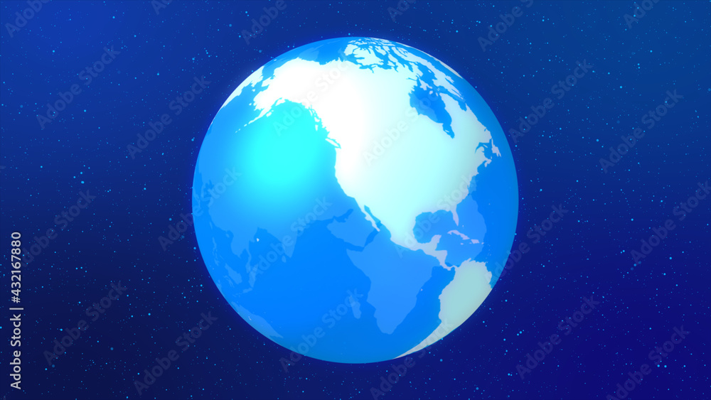 アメリカ中心の青いデジタルネットワークイメージ背景