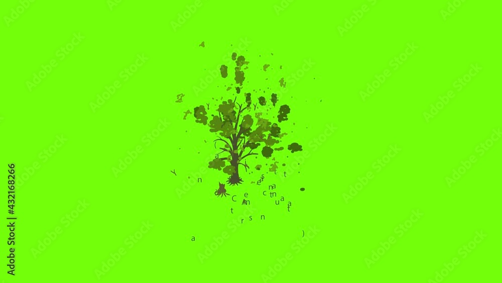 American chestnut icon animation cartoon object on green screen ...