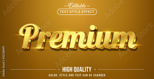 Fototapeta Naklejka Na Ścianę i Meble -  Editable text style effect - Premium Gold text style theme.